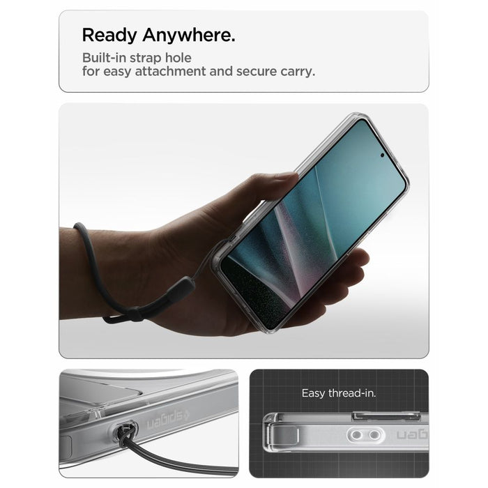 Spigen Ultra Hybrid S Mag MagSafe Case for Samsung Galaxy S26 - Clear and White