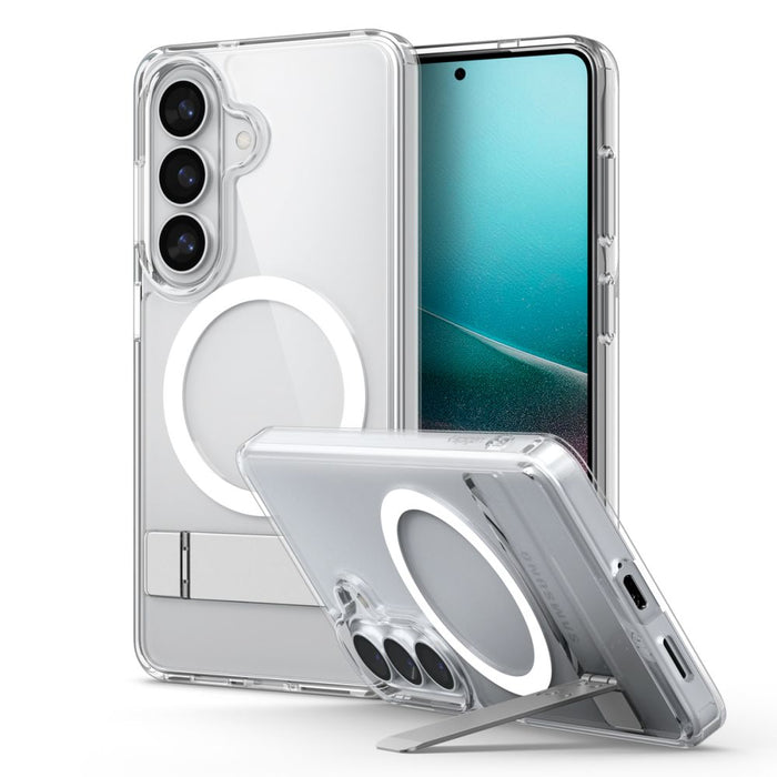 Spigen Ultra Hybrid S Mag MagSafe Case for Samsung Galaxy S26 - Clear and White