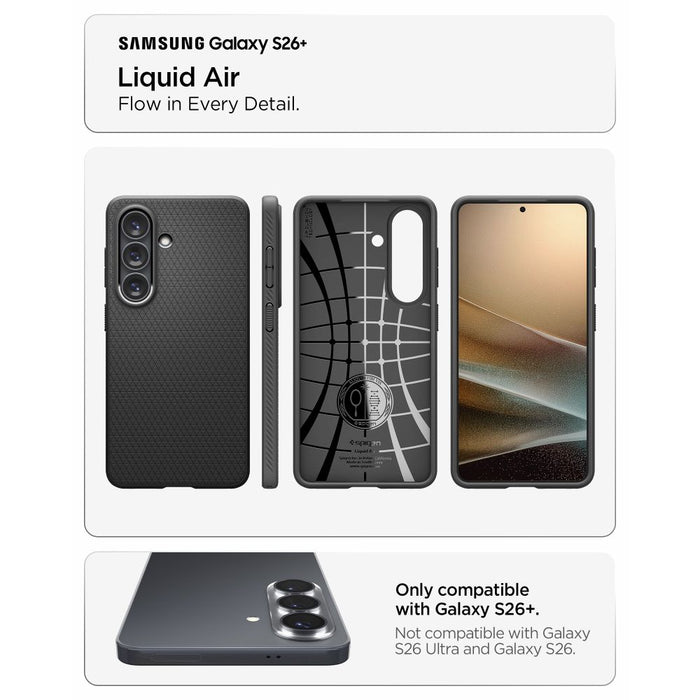 Spigen Liquid Air Case for Samsung Galaxy S26+ - Matte Black