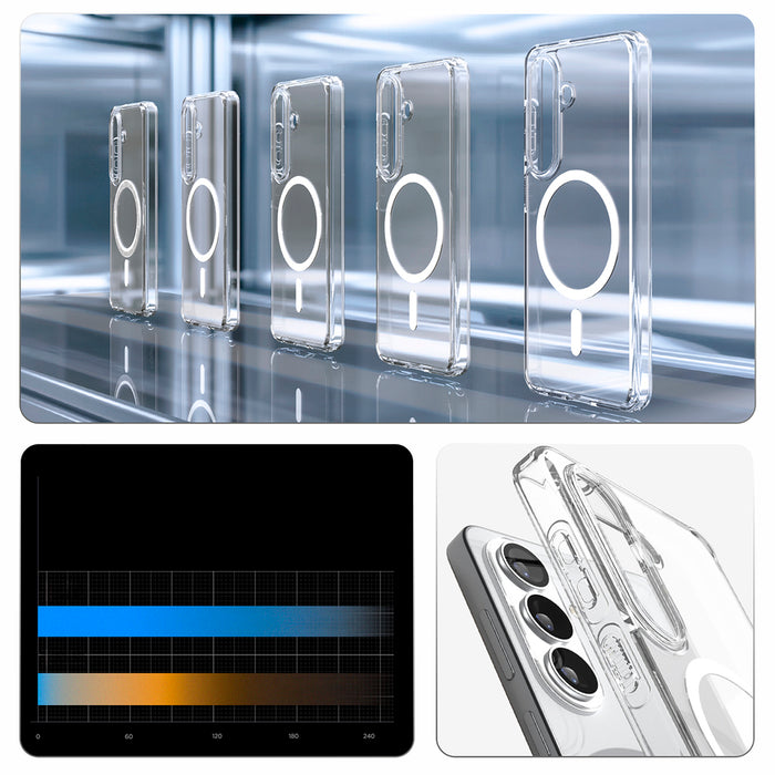 Spigen Ultra Hybrid Mag MagSafe Case for Samsung Galaxy S26+ - Clear and White