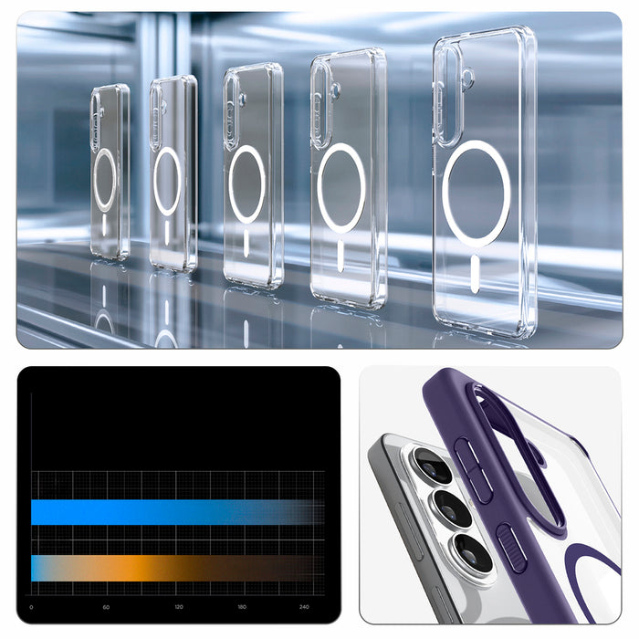 Spigen Ultra Hybrid Mag MagSafe Case for Samsung Galaxy S26+ - Clear Navy Blue