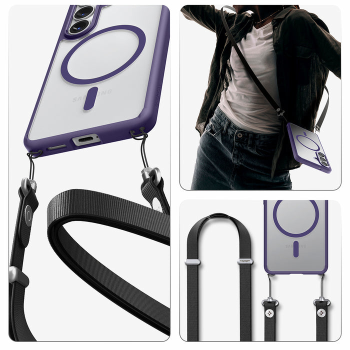 Spigen Ultra Hybrid Mag MagSafe Case for Samsung Galaxy S26+ - Clear Navy Blue