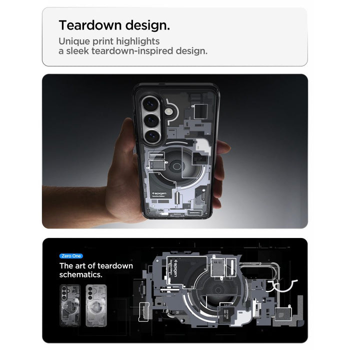 Spigen Ultra Hybrid Mag MagSafe Case for Samsung Galaxy S26+ Zero One - Clear Black