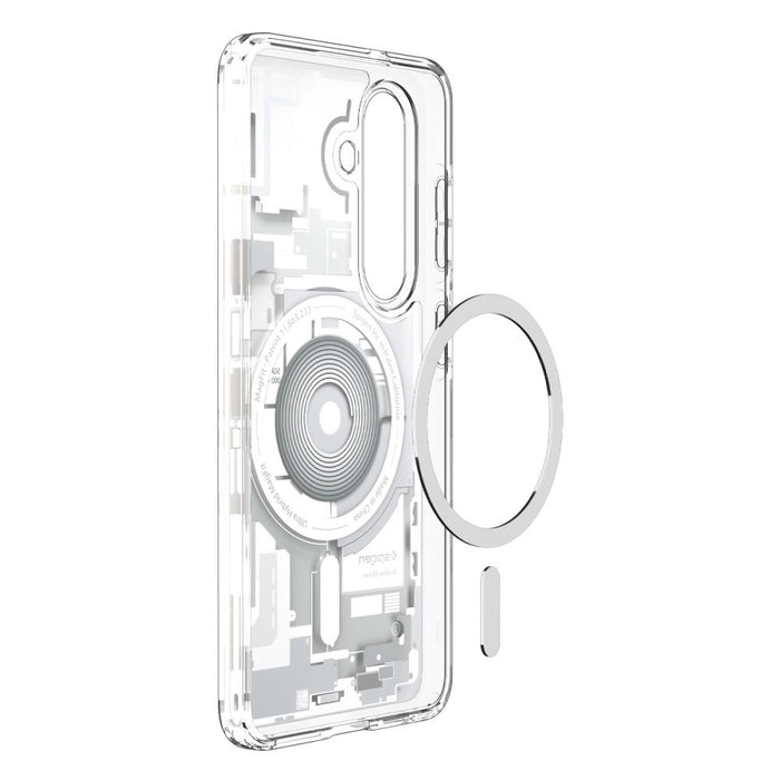 Spigen Ultra Hybrid Mag MagSafe Case for Samsung Galaxy S26+ Zero One - Clear and White