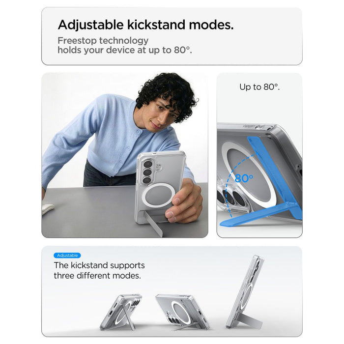 Spigen Ultra Hybrid S Mag MagSafe Case for Samsung Galaxy S26+ - Clear and White