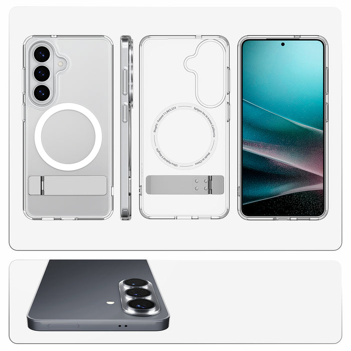 Spigen Ultra Hybrid S Mag MagSafe Case for Samsung Galaxy S26+ - Clear and White