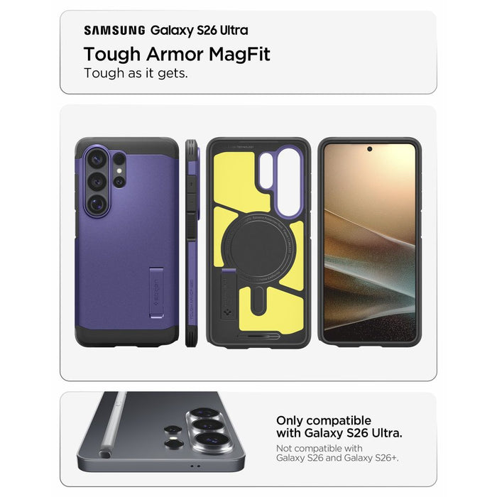 Spigen Tough Armor Mag MagSafe Case for Samsung Galaxy S26 Ultra - Purple