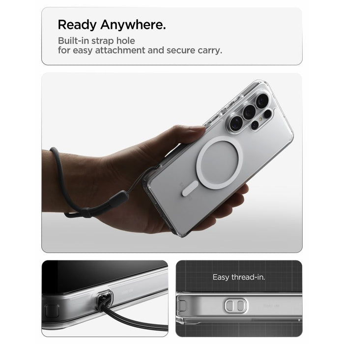 Spigen Ultra Hybrid Mag MagSafe Case for Samsung Galaxy S26 Ultra - Clear and White