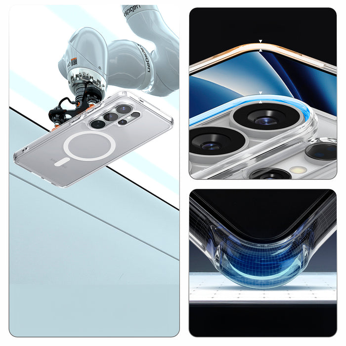 Spigen Ultra Hybrid Mag MagSafe Case for Samsung Galaxy S26 Ultra - Clear and White