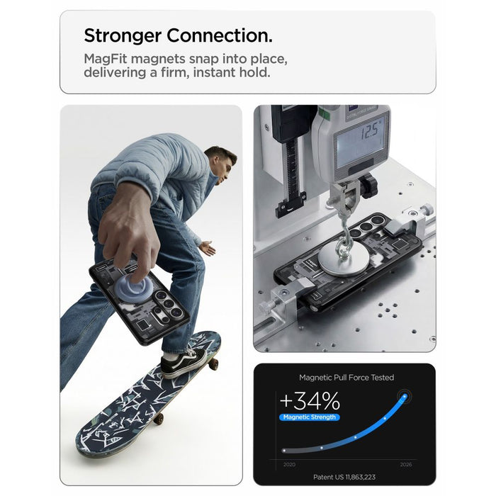 Spigen Ultra Hybrid Mag MagSafe Case for Samsung Galaxy S26 Ultra Zero One - Clear Black