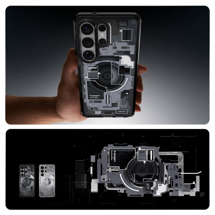 Spigen Ultra Hybrid Mag MagSafe Case for Samsung Galaxy S26 Ultra Zero One - Clear Black