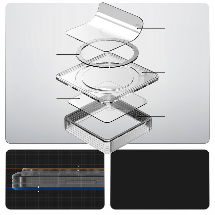 Spigen Ultra Hybrid Mag MagSafe Case for Samsung Galaxy S26 Ultra Zero One - Clear and White