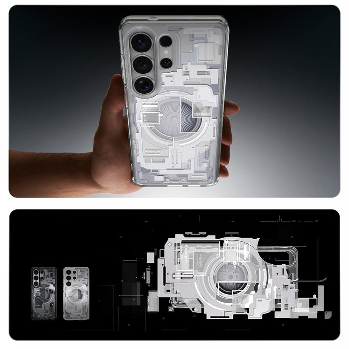 Spigen Ultra Hybrid Mag MagSafe Case for Samsung Galaxy S26 Ultra Zero One - Clear and White