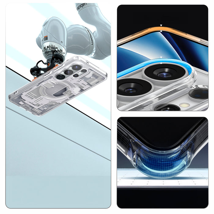 Spigen Ultra Hybrid Mag MagSafe Case for Samsung Galaxy S26 Ultra Zero One - Clear and White