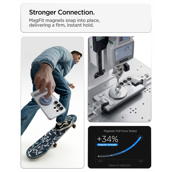 Spigen Ultra Hybrid S Mag MagSafe Case for Samsung Galaxy S26 Ultra - Clear and White