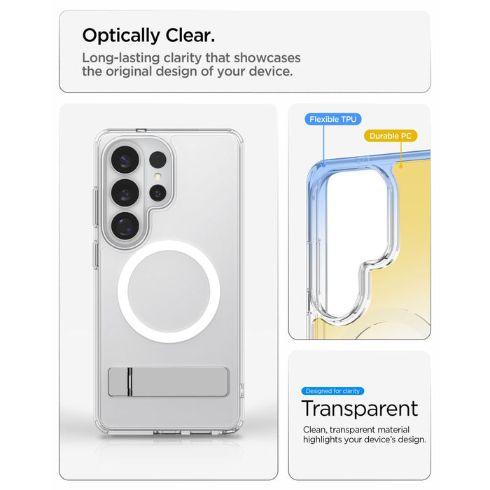 Spigen Ultra Hybrid S Mag MagSafe Case for Samsung Galaxy S26 Ultra - Clear and White