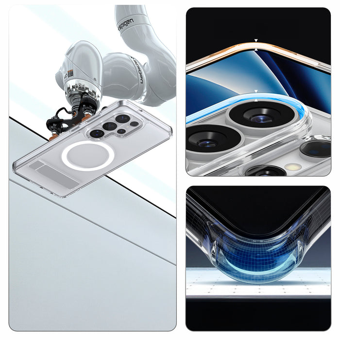Spigen Ultra Hybrid S Mag MagSafe Case for Samsung Galaxy S26 Ultra - Clear and White