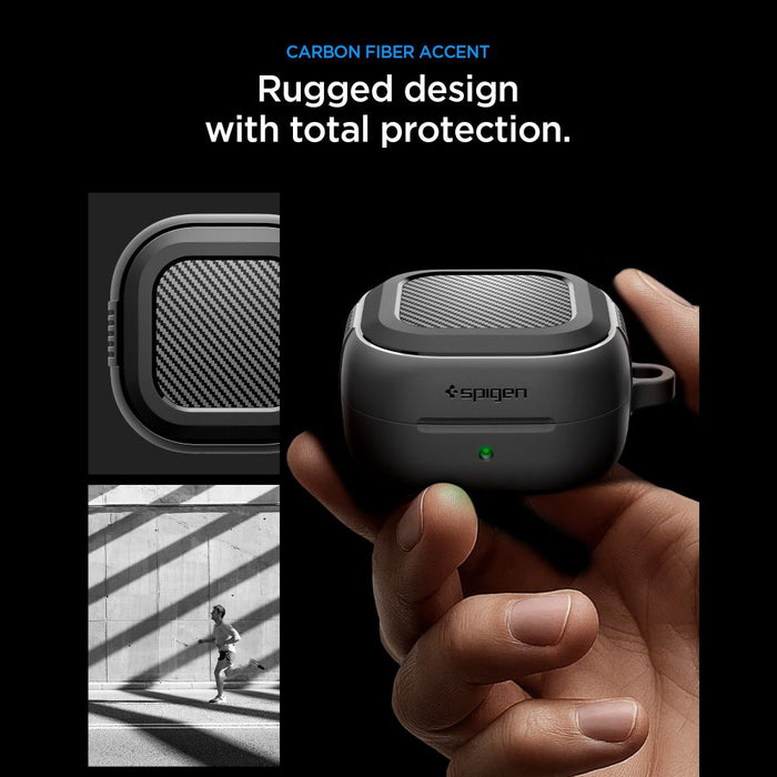 Spigen Rugged Armor Case for Samsung Galaxy Buds 4 / 4 Pro - Matte Black