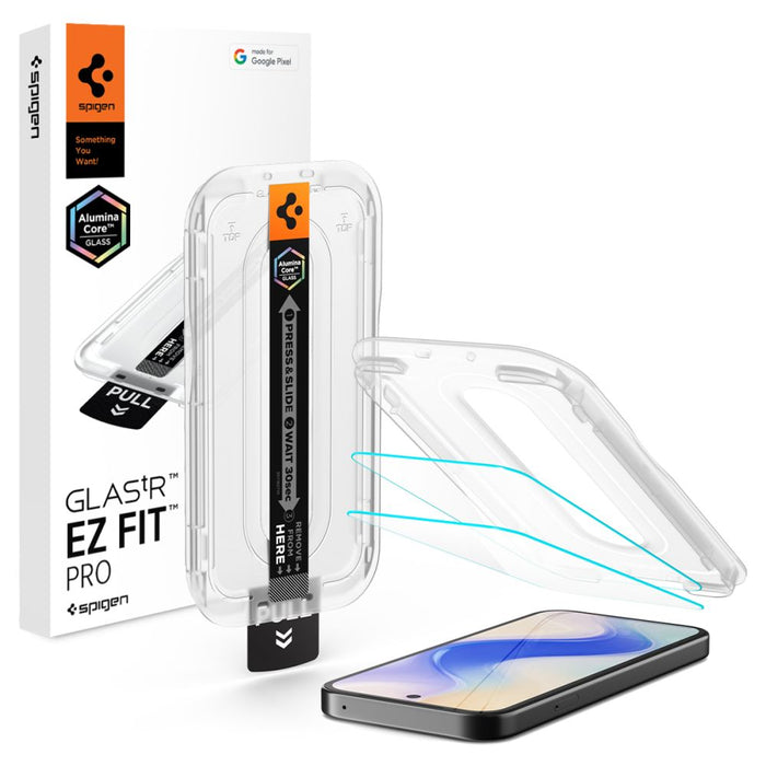 Spigen Glas.tR EZ Fit Pro 2-Pack Tempered Glass Screen Protector for Google Pixel 10A