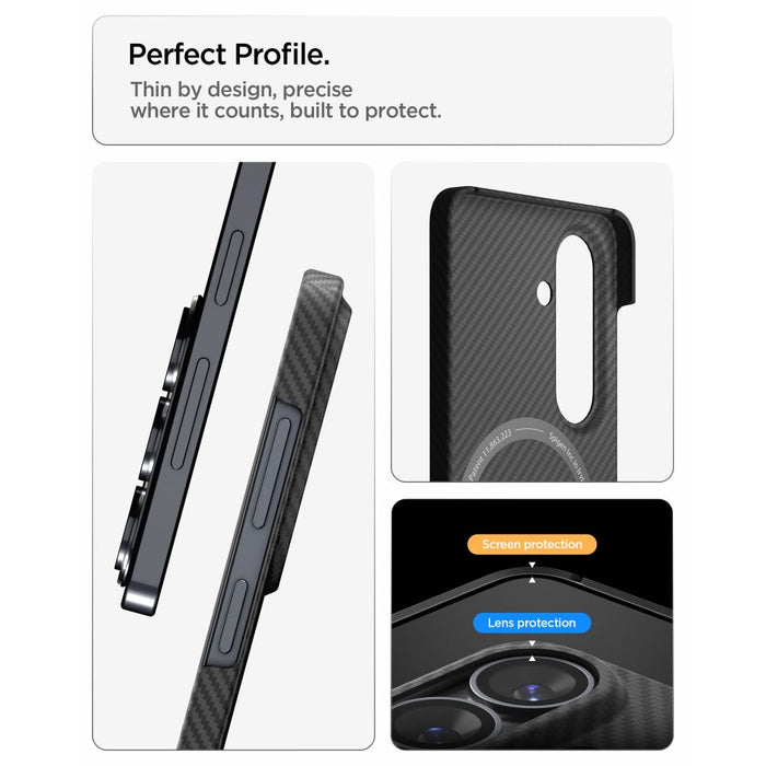 Spigen AirSkin Aramid Mag MagSafe Case for Samsung Galaxy S26 - Black