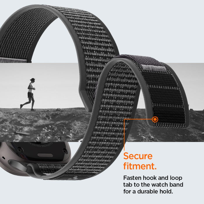 Spigen Athlex Air 2 Strap for Apple Watch 44/45/46/49mm - Black and Gray