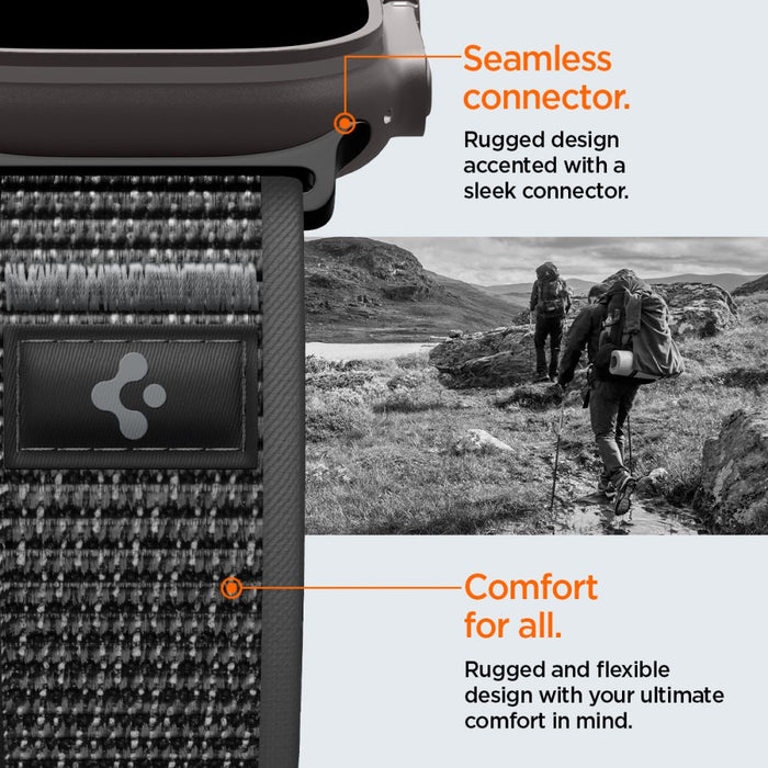 Spigen Athlex Air 2 Strap for Apple Watch 44/45/46/49mm - Black and Gray