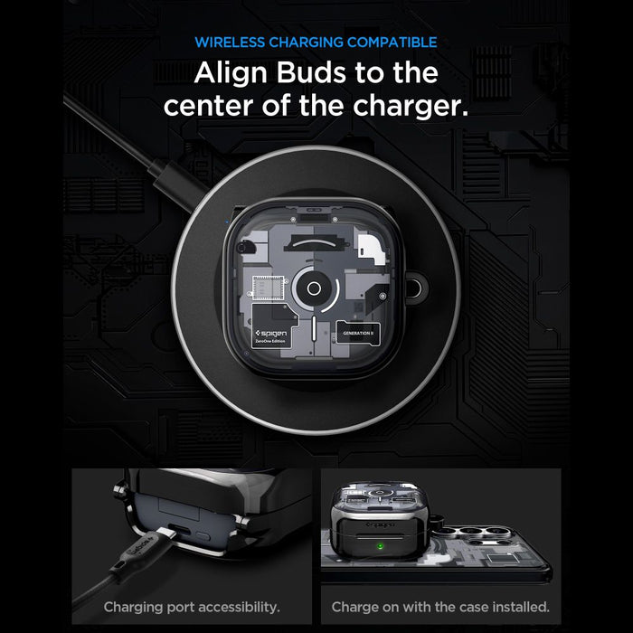 Spigen Ultra Hybrid Zero One Case for Samsung Galaxy Buds 4 / 4 Pro - Black