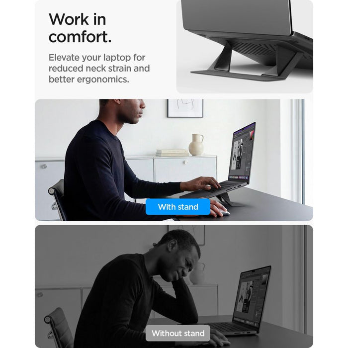 Spigen SlimFold LD201-S6 Laptop Stand - Gray