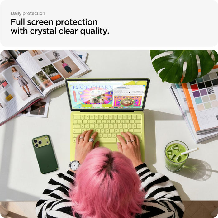 Spigen Glas.tR Slim FC Tempered Glass for MacBook Neo 13" 2026 - Black