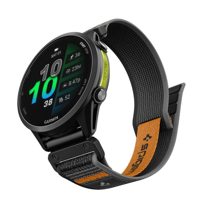 Spigen Athlex Air Strap for Garmin QuickFit 22mm - Black and Orange