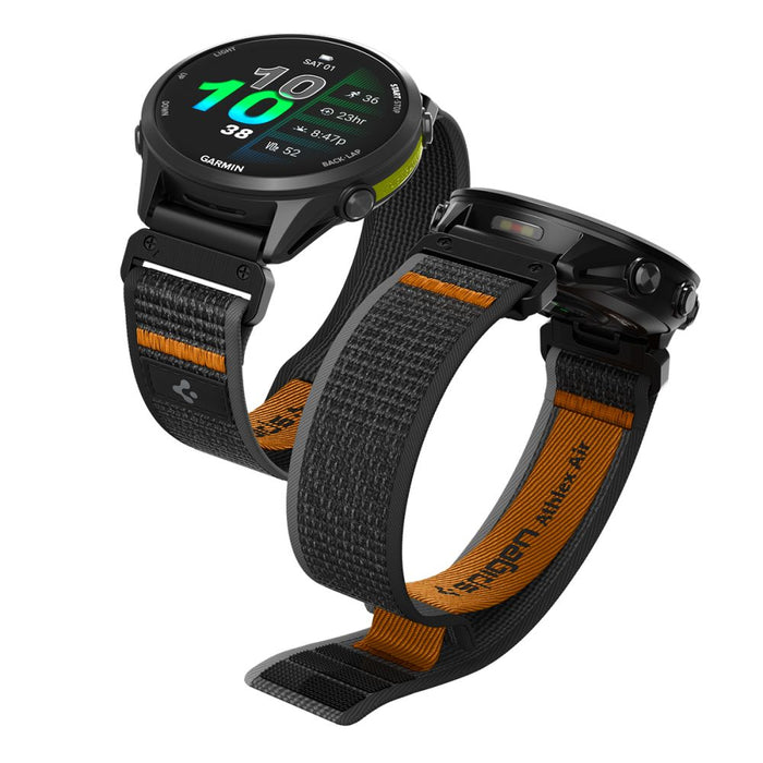 Spigen Athlex Air Strap for Garmin QuickFit 22mm - Black and Orange