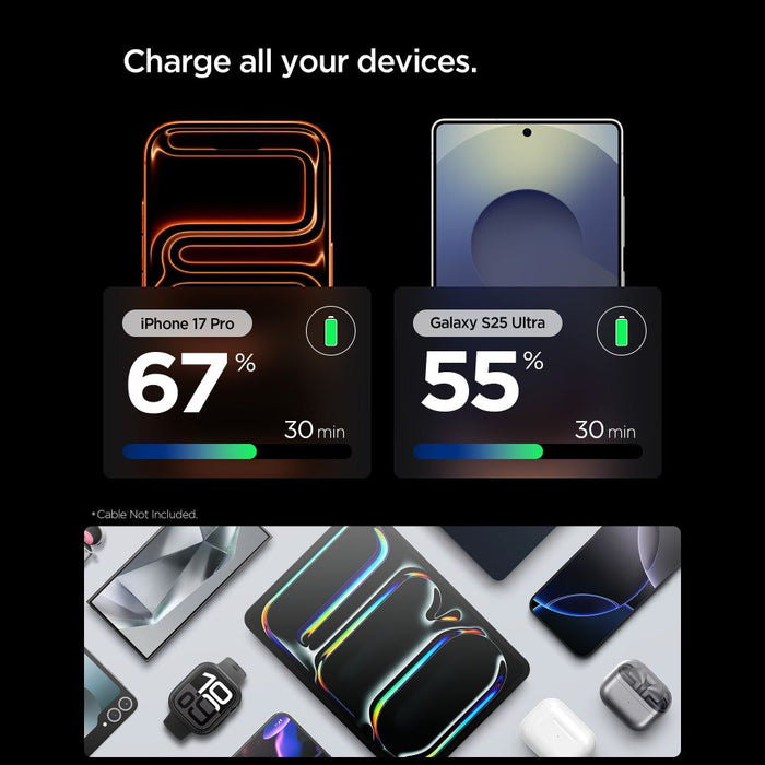 Spigen Essential EE301EU 1-Port 30W Wall Charger - Dark Gray