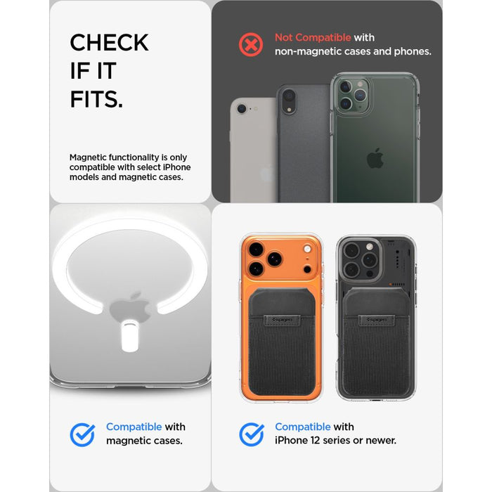 Spigen Slim Fold S314-4 MagSafe Phone Wallet - Black