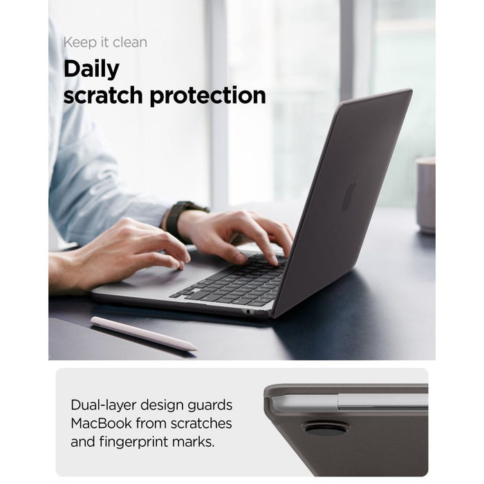 Spigen AirSkin Case for MacBook Air 13" 2023/2024/2025/2026 - Semi-Transparent