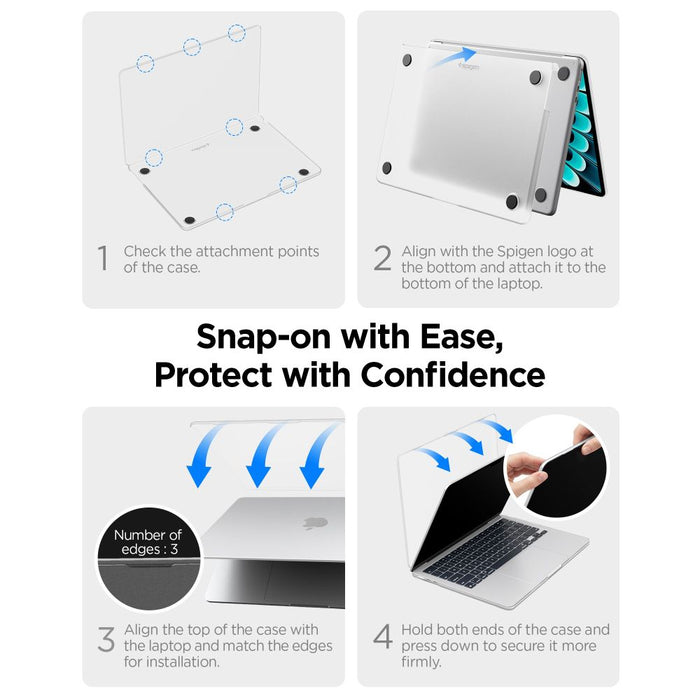 Spigen AirSkin Case for MacBook Air 13" 2023/2024/2025/2026 - Transparent
