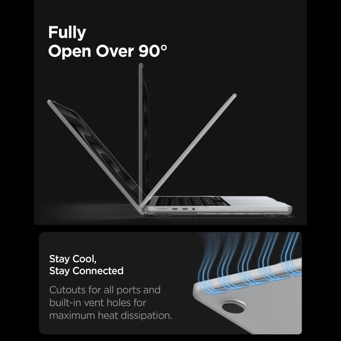 Spigen AirSkin Case for MacBook Pro 14" 2021 / 2023 / 2024 / 2025 / 2026 - Transparent Matte