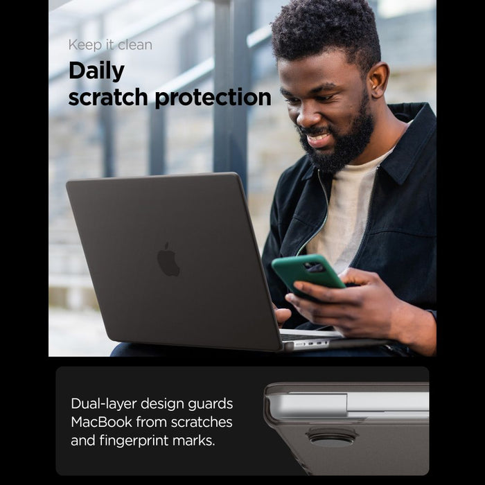 Spigen AirSkin Case for MacBook Pro 14" 2021 / 2023 / 2024 / 2025 / 2026 - Semi-Transparent