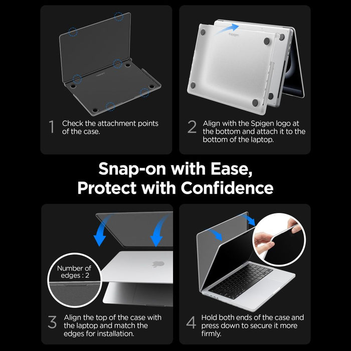 Spigen AirSkin Case for MacBook Pro 14" 2021 / 2023 / 2024 / 2025 / 2026 - Semi-Transparent