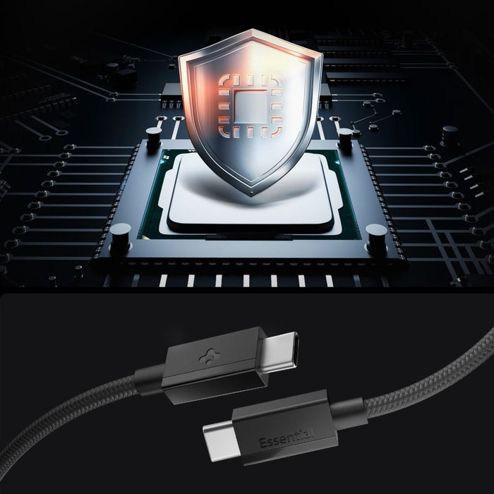 Spigen Essential EB6015CC USB-C Cable 60W 150 cm - Black