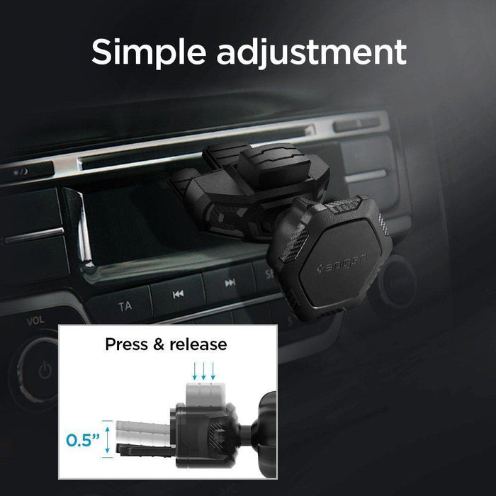 Spigen QS24 phone holder for CD slot in car magnetic - black