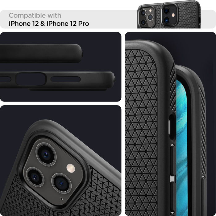 Spigen Liquid Air Case for iPhone 12 / iPhone 12 Pro - Matte Black