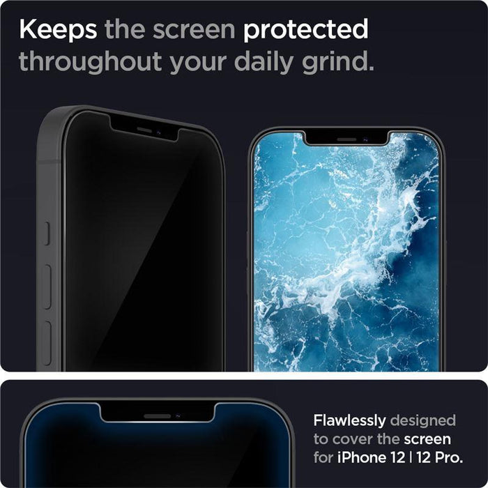 Spigen Glas.tR EZ Fit Tempered Glass for iPhone 12 / iPhone 12 Pro - 2 pcs.