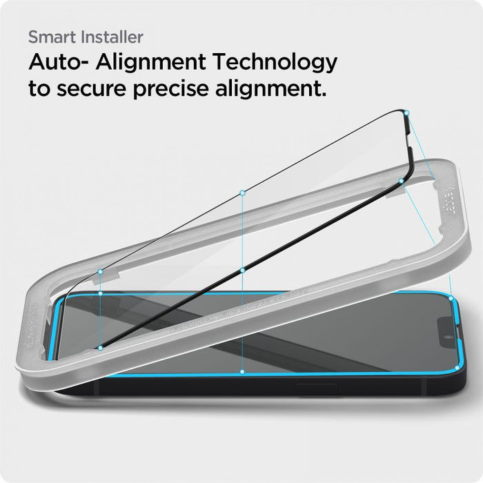 Spigen ALM Glass FC Tempered Glass for iPhone 13 / 13 Pro / 14 - Black