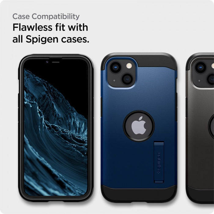 Spigen ALM Glass FC Tempered Glass for iPhone 13 / 13 Pro / 14 - Black