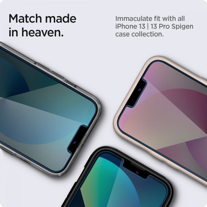 Spigen Glas.tR EZ Fit Privacy Tempered Glass for iPhone 13 Pro Max - 2 pcs.