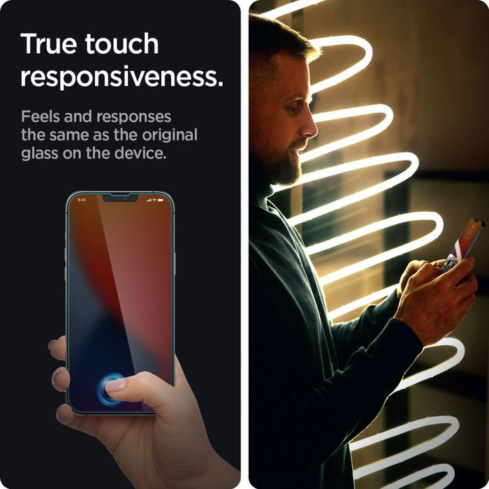 Spigen Glas.tR Slim Privacy Tempered Glass for iPhone 13 / 13 Pro / 14 / 16e / 17e