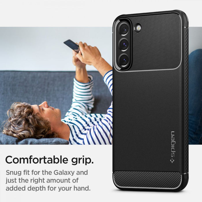 Spigen Rugged Armor Case for Samsung Galaxy S22 - Matte Black