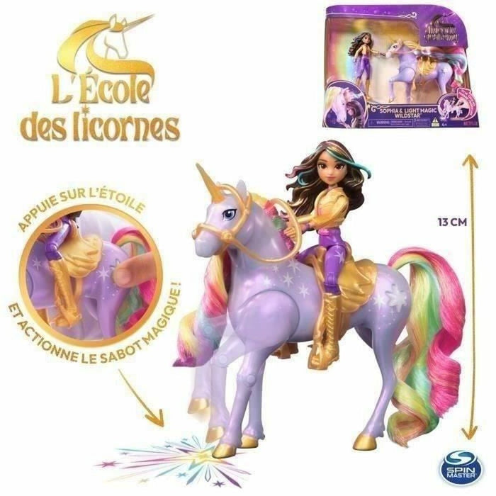 Doll Spin Master SOPHIA Y WILDSTAR MAGIC LIGHT Academia Unicornio (4 Units)