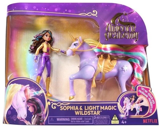 Doll Spin Master SOPHIA Y WILDSTAR MAGIC LIGHT Academia Unicornio (4 Units)