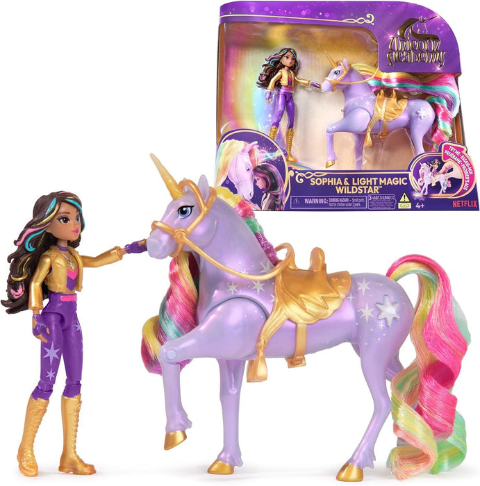 Doll Spin Master SOPHIA Y WILDSTAR MAGIC LIGHT Academia Unicornio (4 Units)